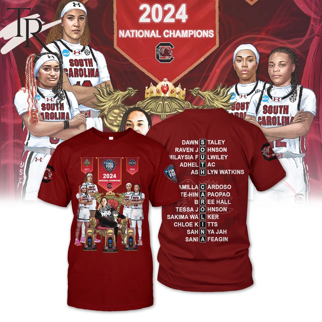 South Carolina Gamecocks 2024 NCAA Women's Basketball National 3 Time Champions Hoodie