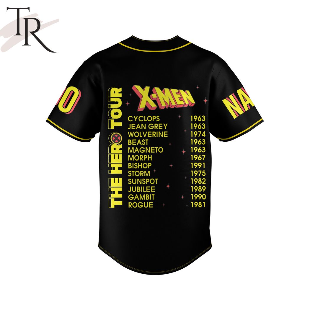 X-Men The Hero Tour Custom Baseball Jersey