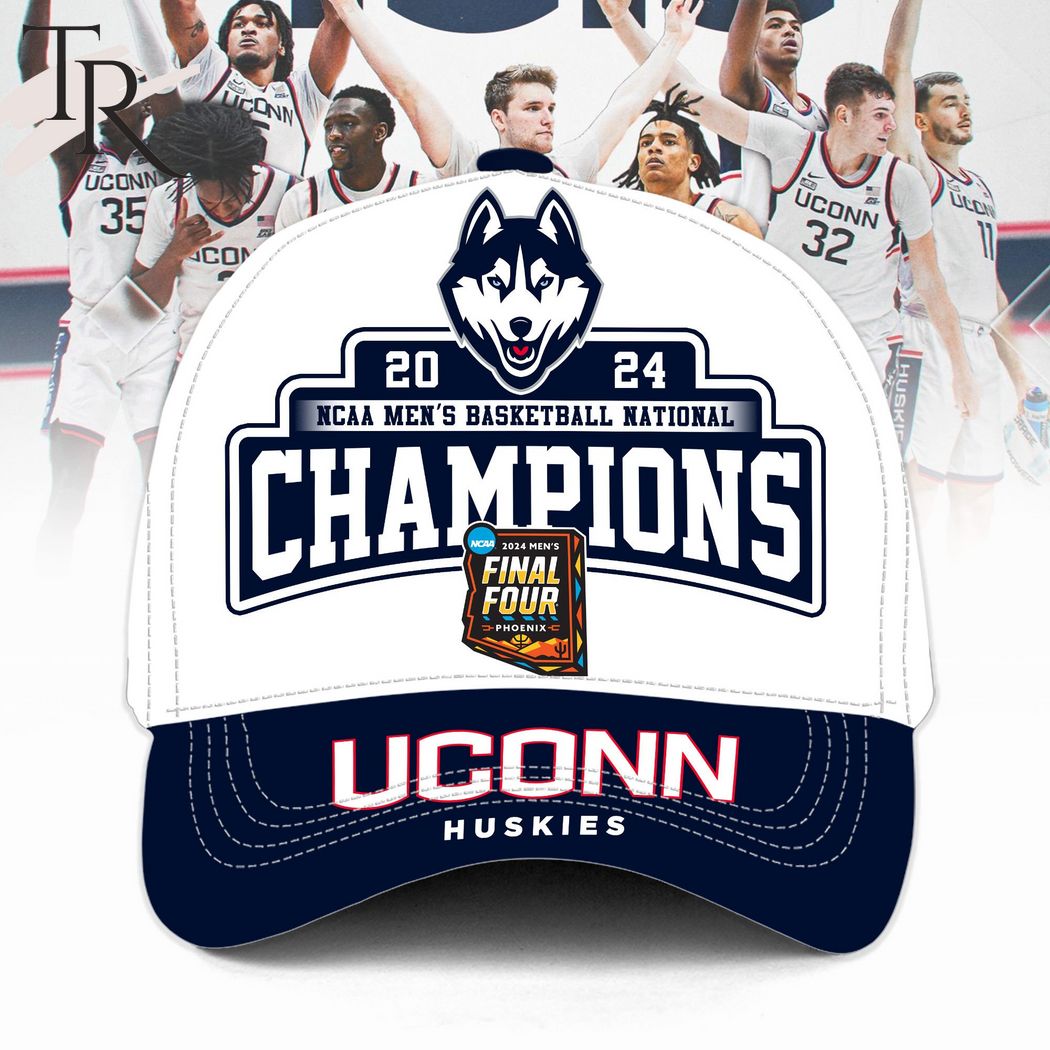 2024 NCAA Men's Basketball National Champions Uconn Huskies Classic Cap - White