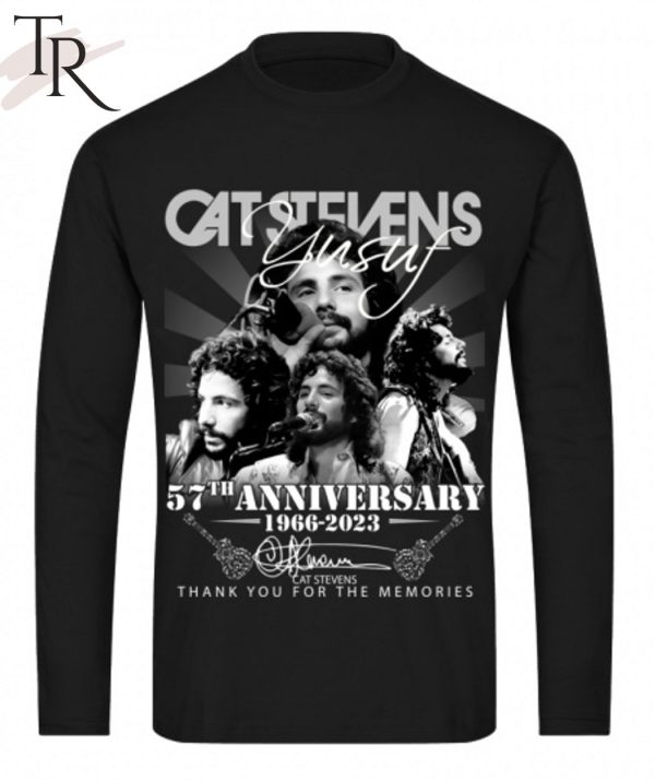 Cat Stevens 57th Anniversary 1966-2023 Thank You For The Memories T-Shirt