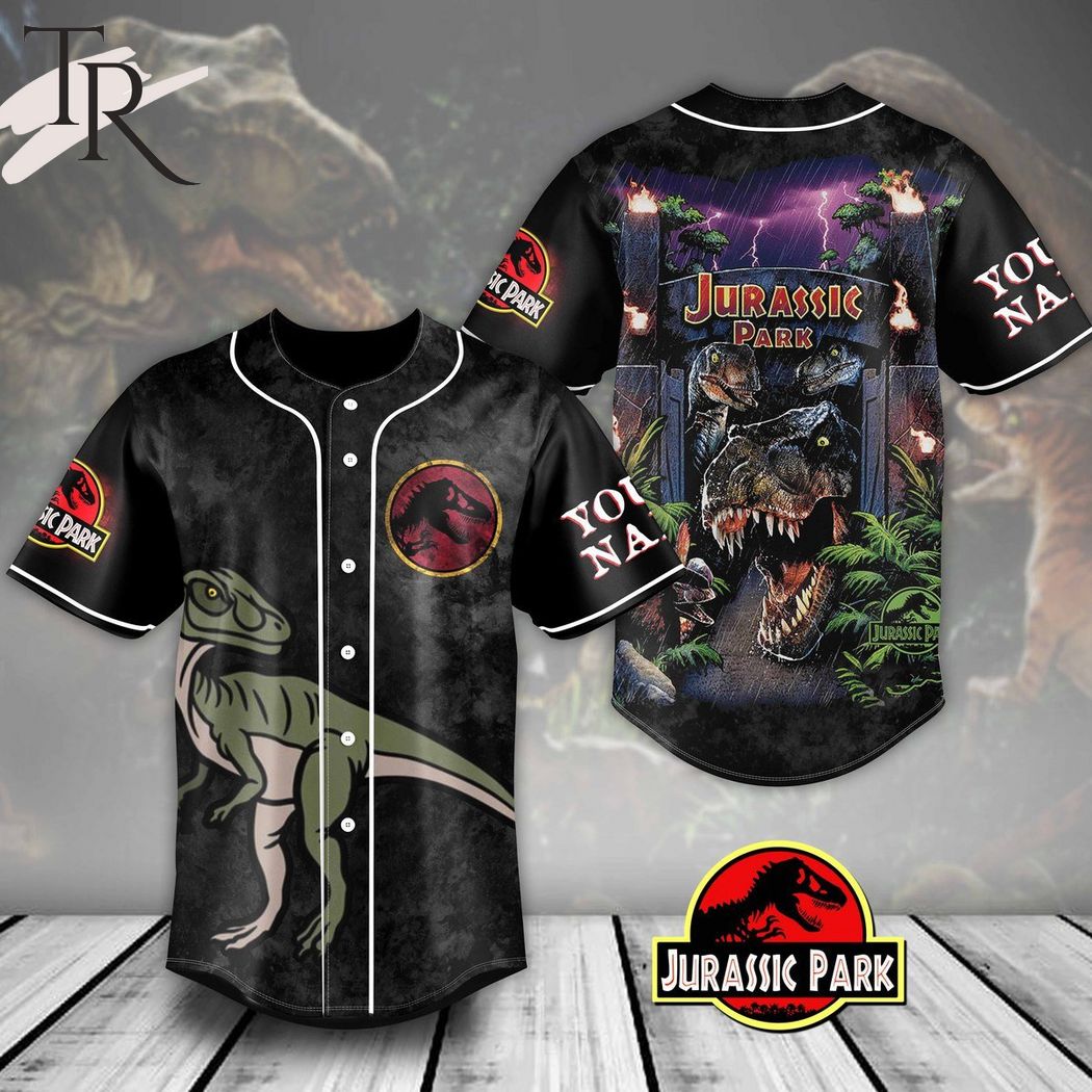 Jurassic Park Custom Baseball Jersey
