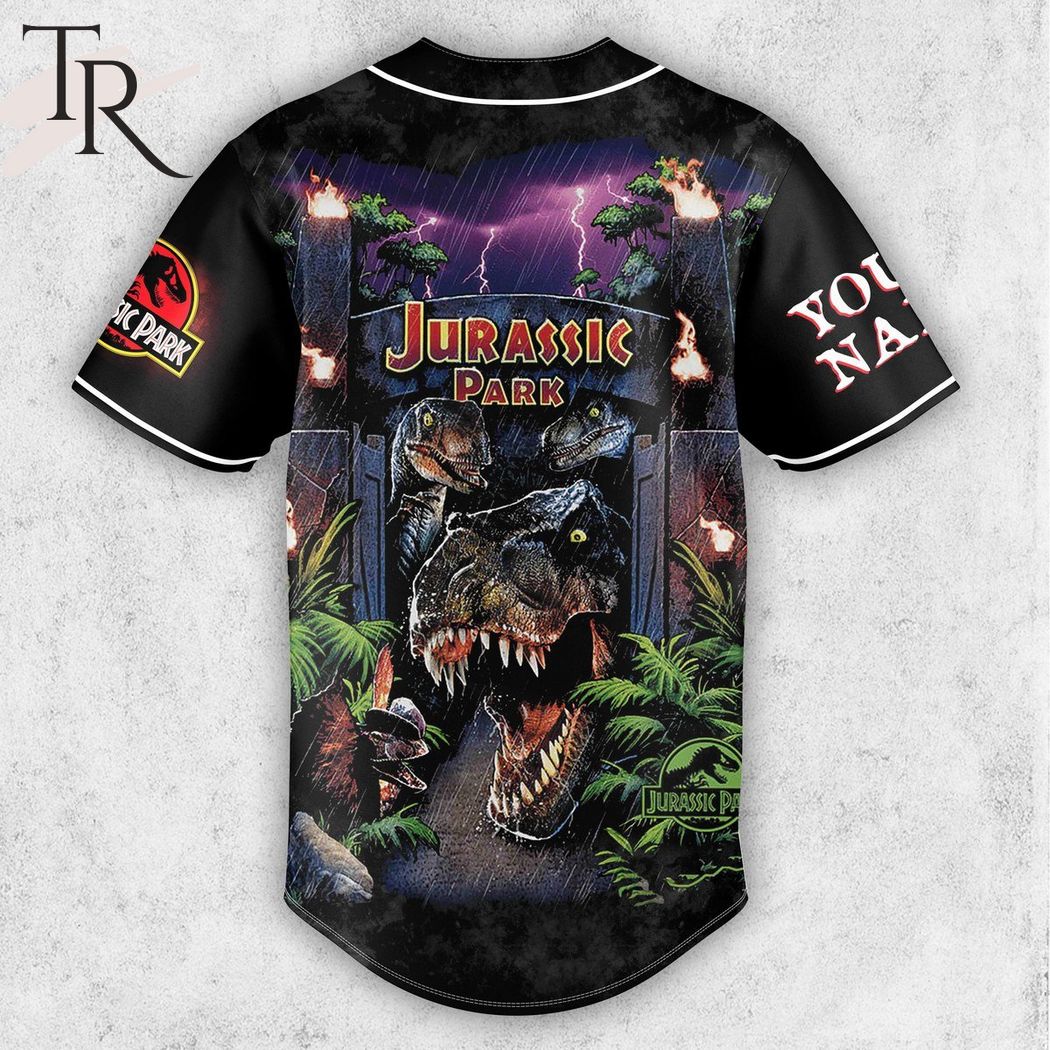 Jurassic Park Custom Baseball Jersey