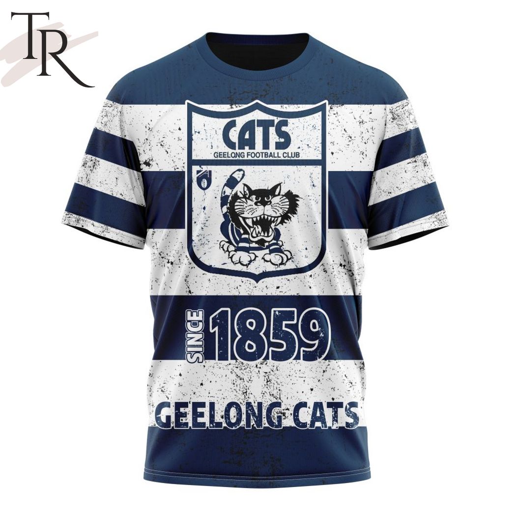 AFL Geelong Cats Special Retro Heritage Design Hoodie
