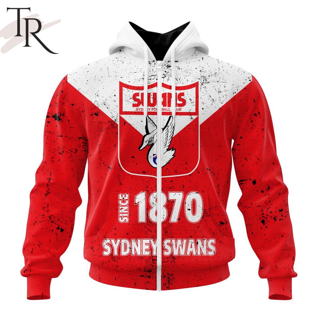 AFL Sydney Swans Special Retro Heritage Design Hoodie