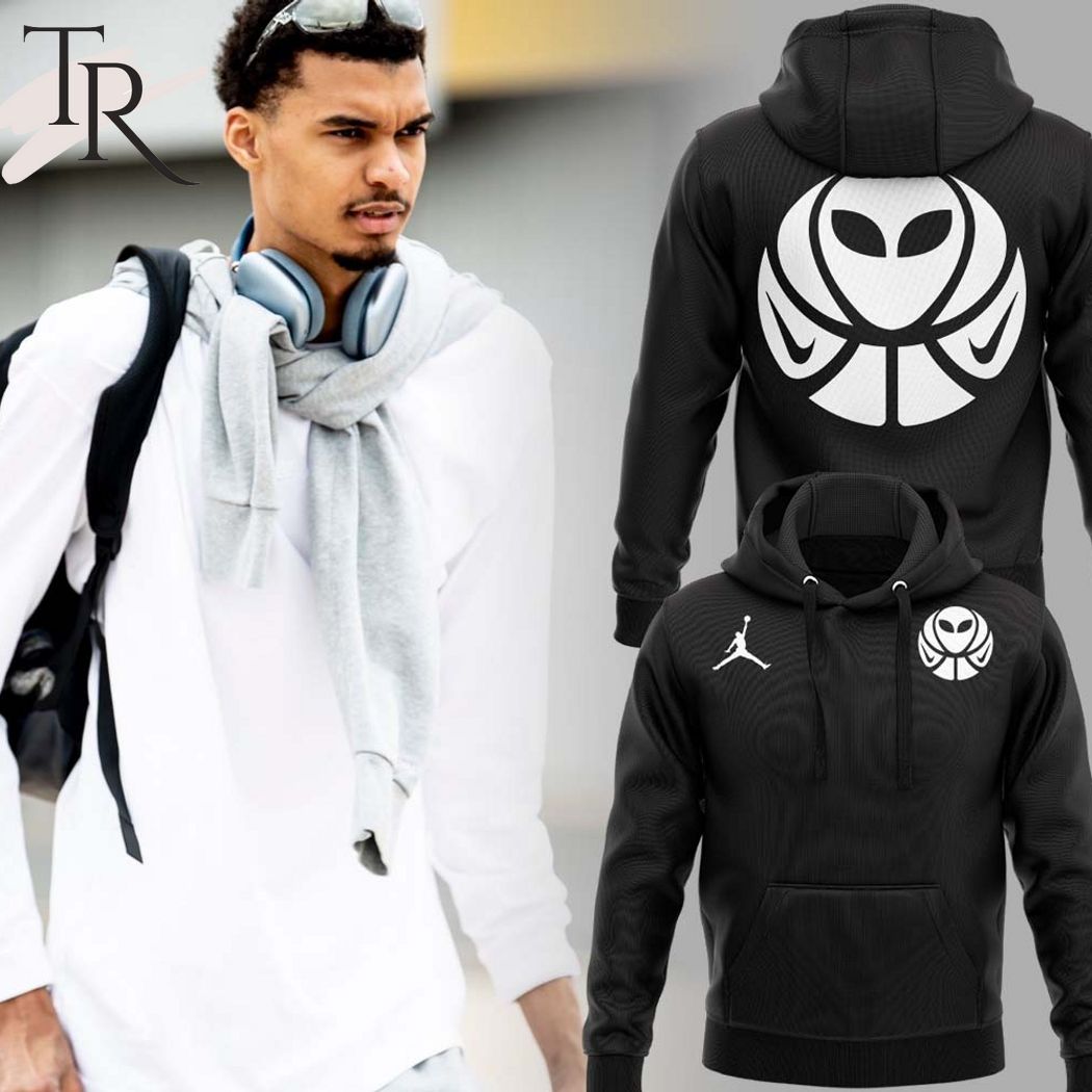 San Antonio Spurs Victor Wembanyama's New Logo Hoodie, Longpants, Cap - Black