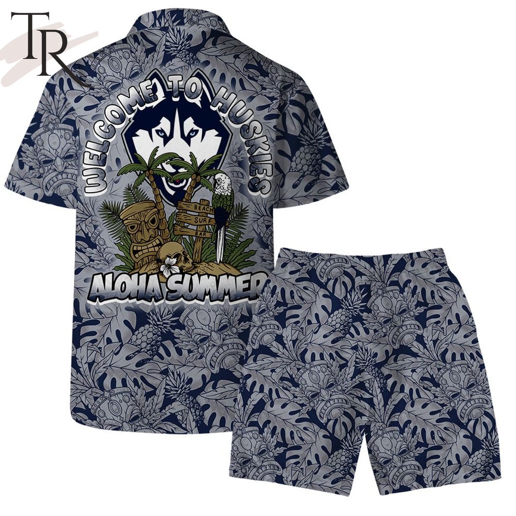 Welcome To Huskies Aloha Summer Hawaiian Set