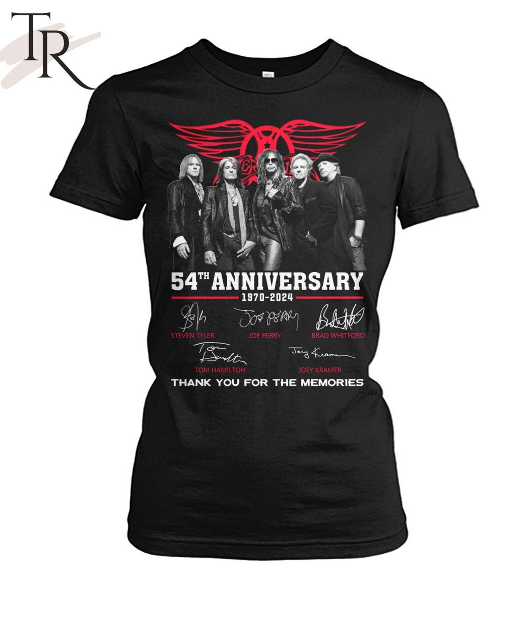 Aerosmith 54th Anniversary 1970-2024 Thank You For The Memories T-Shirt