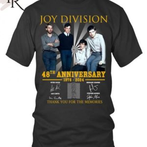 Joy Division 48th Anniversary 1976-2024 Thank You For The Memories T-Shirt