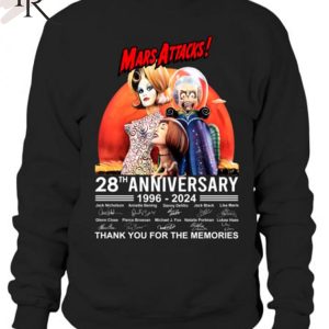Mars Attacks 28th Anniversary 1996-2024 Thank You For The Memories T-Shirt