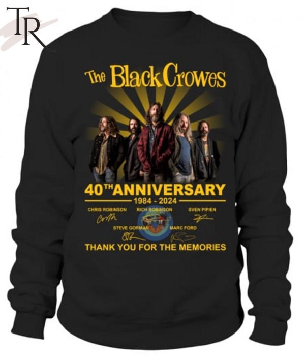 The Black Crowes 40th Anniversary 1984-2024 Thank You For The Memories T-Shirt