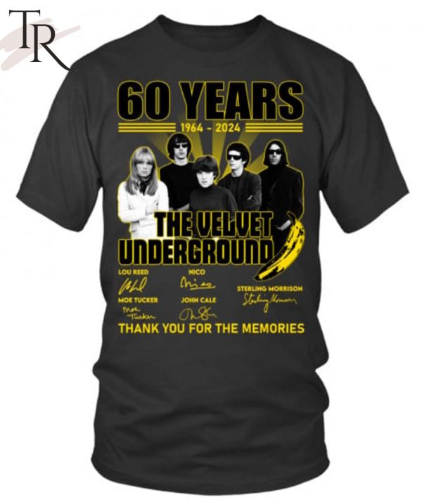 60 Years 1964-2024 The Velvet Underground Thank You For The Memories T-Shirt