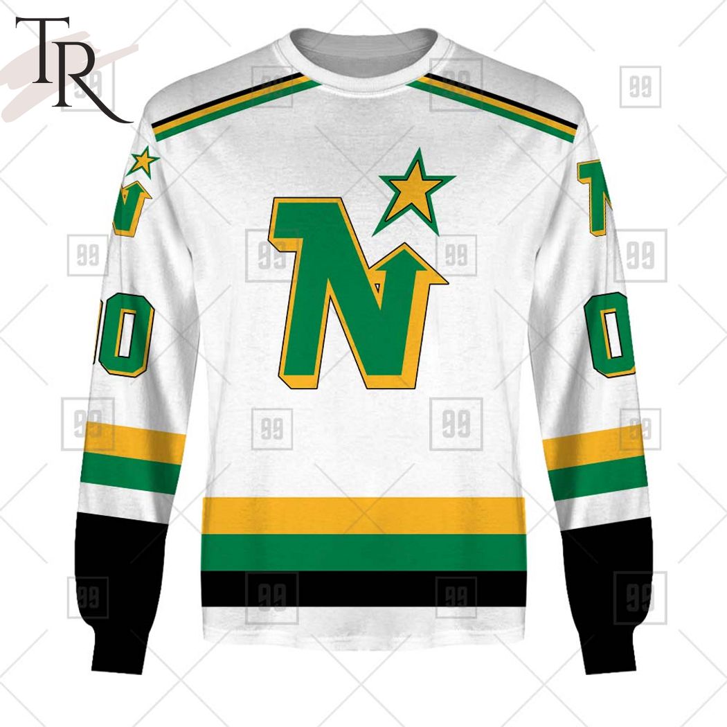 Personalized NHL Minnesota North Stars Away Jersey Style Hoodie