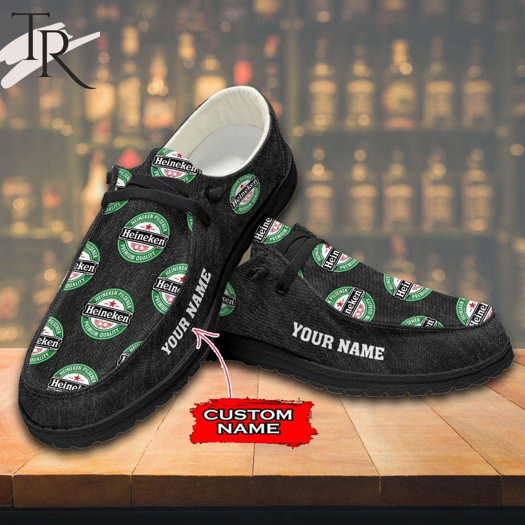 Heineken Custom Name Hey Dude Shoes