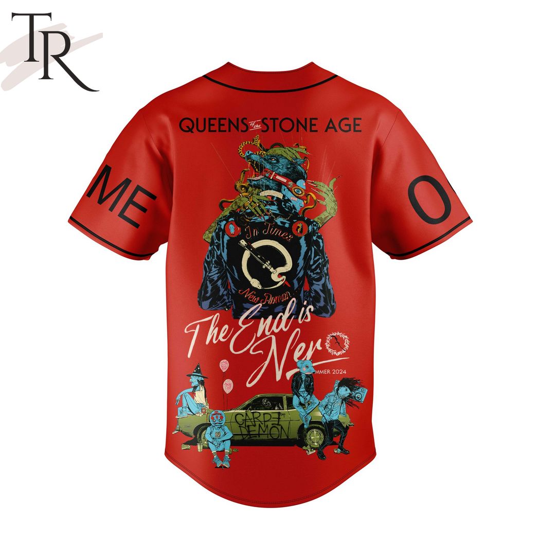 Queens Of The Stone Age The End Is Nero Summer 2024 Custom Baseball Jersey
