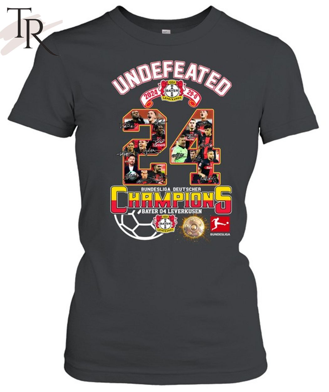 Undefeated 2024 29-0 Bundesliga Deutscher Champions Bayer 04 Leverkusen T-Shirt