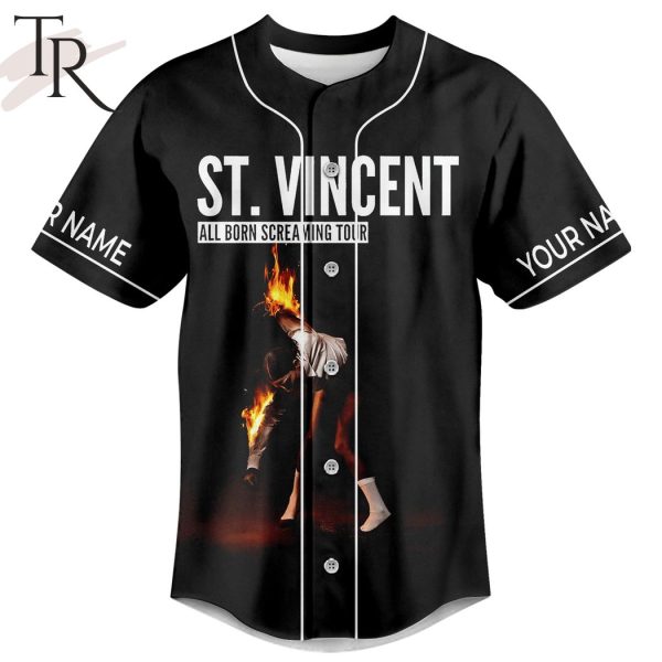 St. Vincent All Born Screaming Tour Custom Baseball Jersey