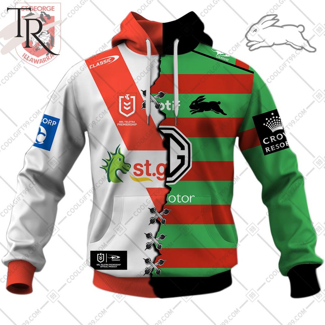 Mix 2 NRL Teams Select Any 2 Teams to Mix and Match! Hoodie