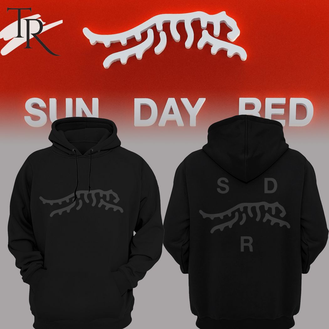 Tiger Woods Sun Day Red Hoodie, Cap - Black