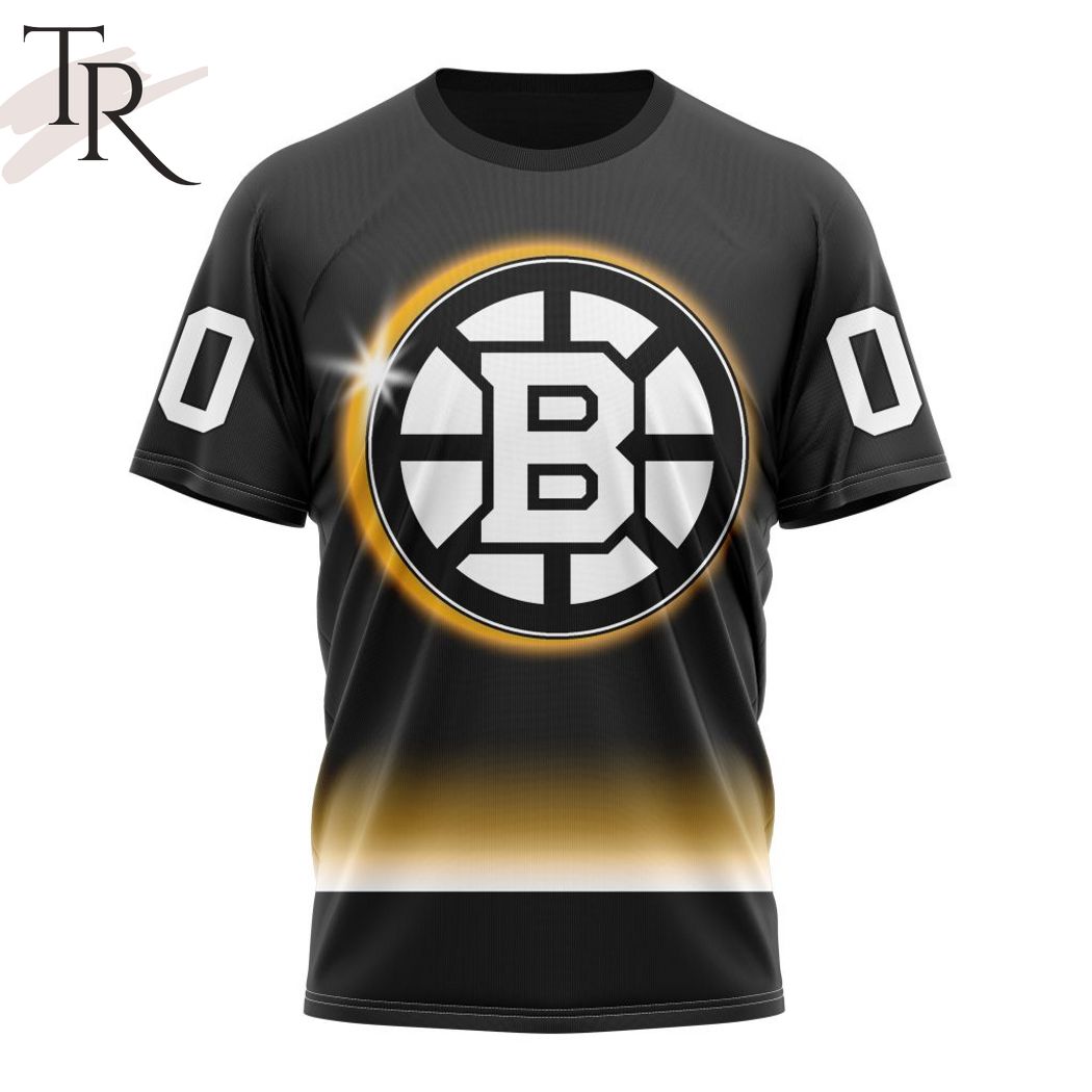 NHL Boston Bruins Special Eclipse Design Hoodie