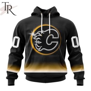 NHL Calgary Flames Special Eclipse Design Hoodie
