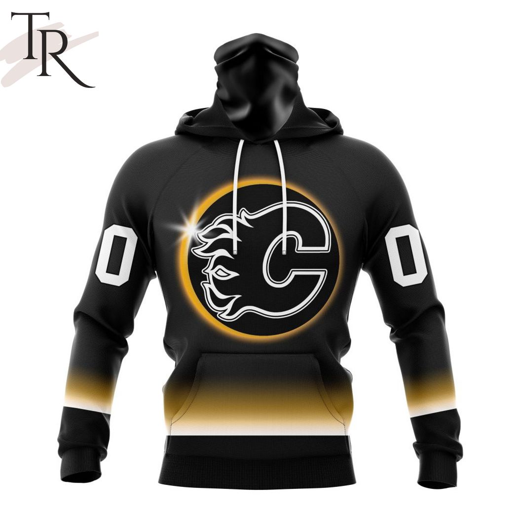 NHL Calgary Flames Special Eclipse Design Hoodie