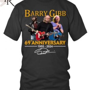 Barry Gibb 69th Anniversary 1955-2024 Signature T-Shirt