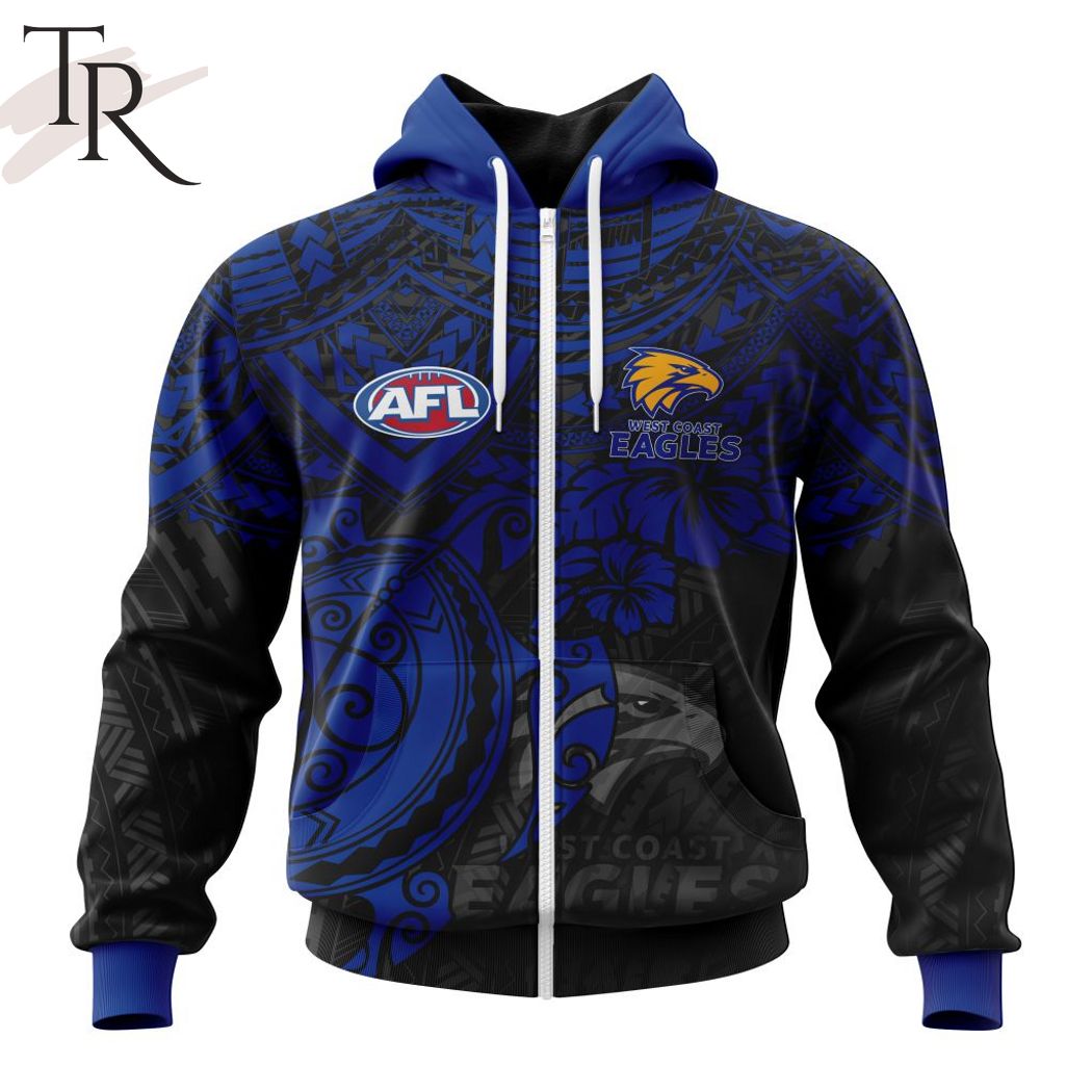 AFL West Coast Eagles Polynesian Concept Kits Hoodie