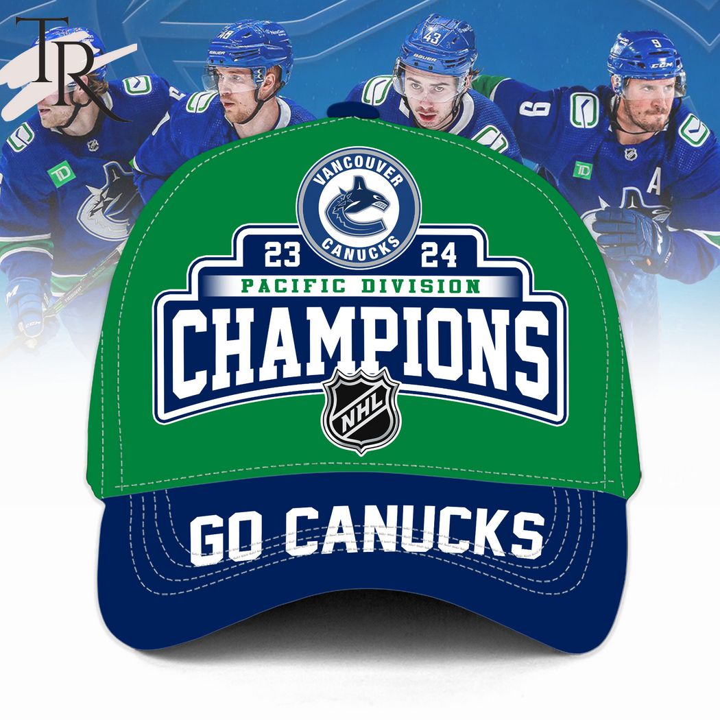 Vancouver Canucks Pacific Division 23-24 Champions Go Canucks Classic Cap - Green