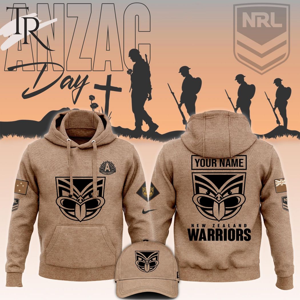NRL New Zealand Warriors Anzac Round Unisex Hoodie, Longpants, Cap V2