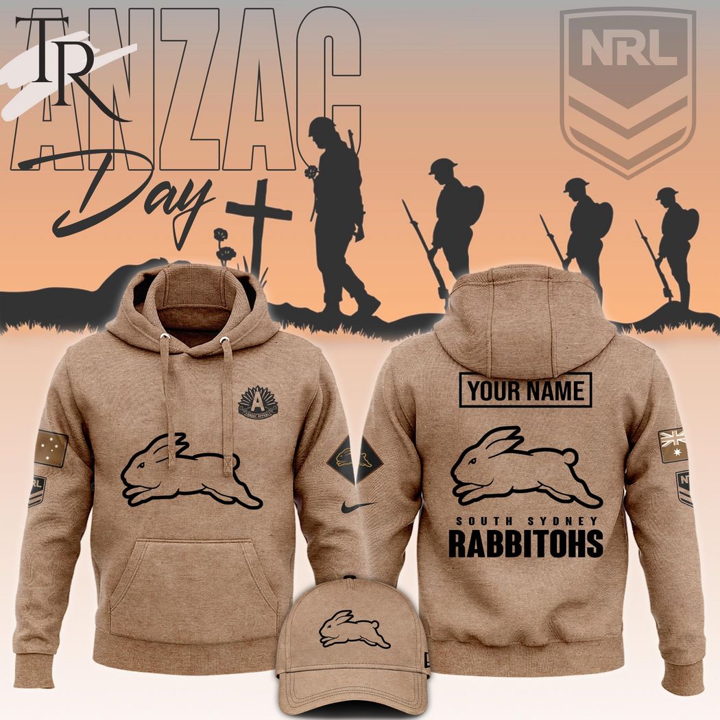 NRL South Sydney Rabbitohs Anzac Round Unisex Hoodie, Longpants, Cap