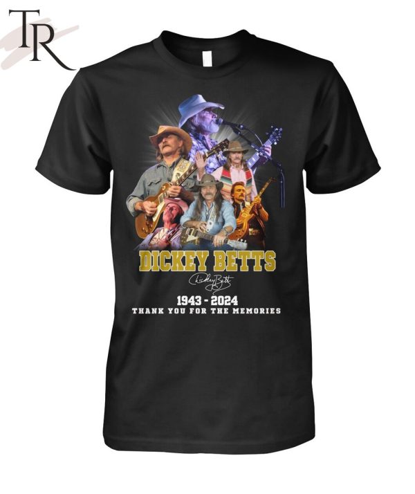 Dickey Betts 1943-2024 Thank You For The Memories T-Shirt