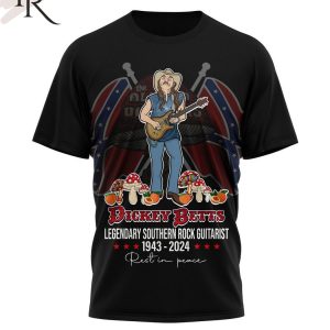 Dickey Betts Legendary Southern Rock Guitarist 1943-2024 Rest In Peace T-Shirt