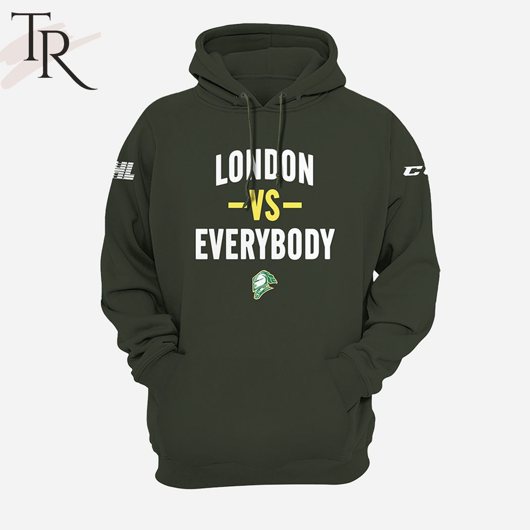 London Knights - London Vs Everybody Knights In Four Hoodie, Longpants, Cap