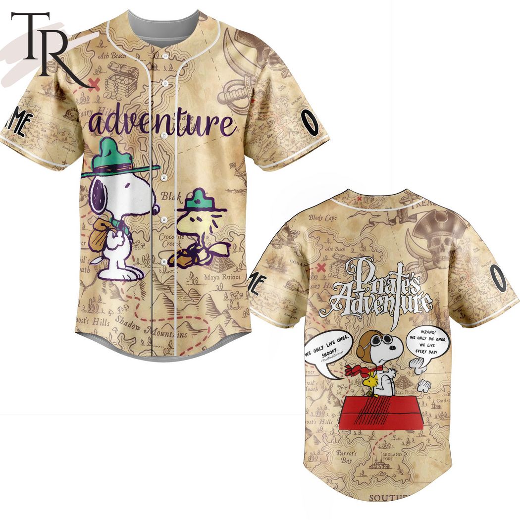 Snoopy Pirate's Adventure Custom Baseball Jersey