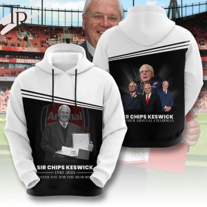 Arsenal Sir Chips Keswick 1940-2024 Thank You For The Memories Hoodie