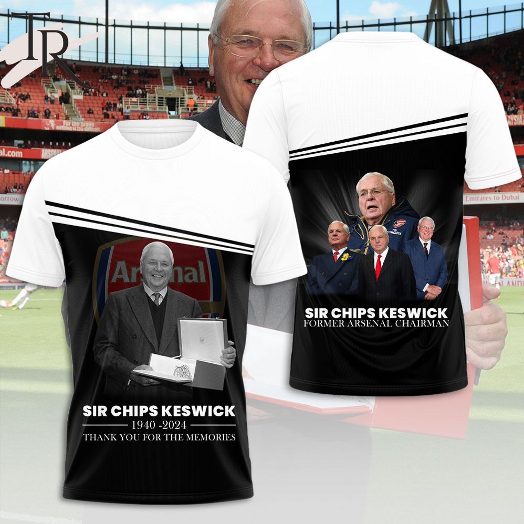 Arsenal Sir Chips Keswick 1940-2024 Thank You For The Memories Hoodie