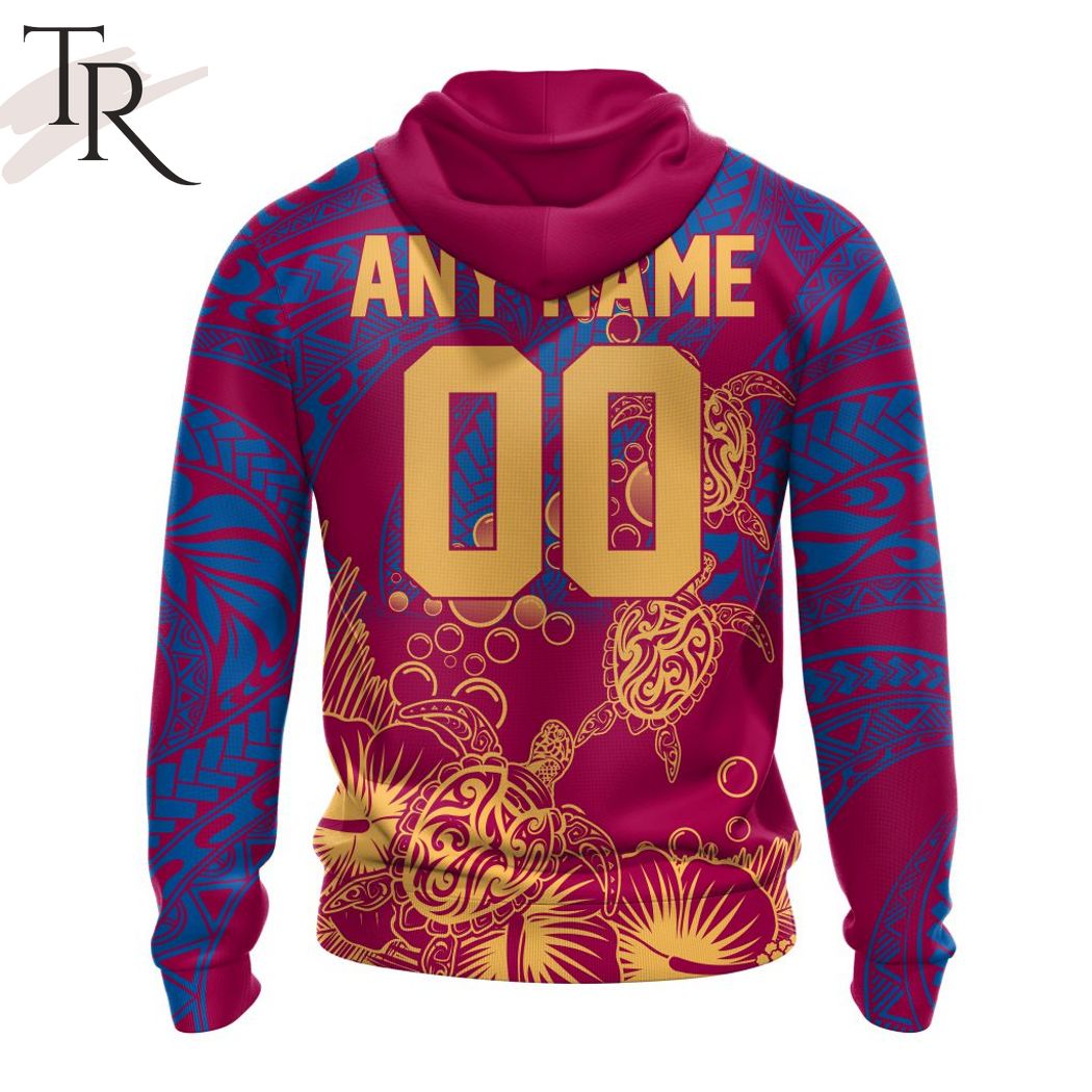 Personalized AFL Brisbane Lions Special Polynesian Design Hoodie