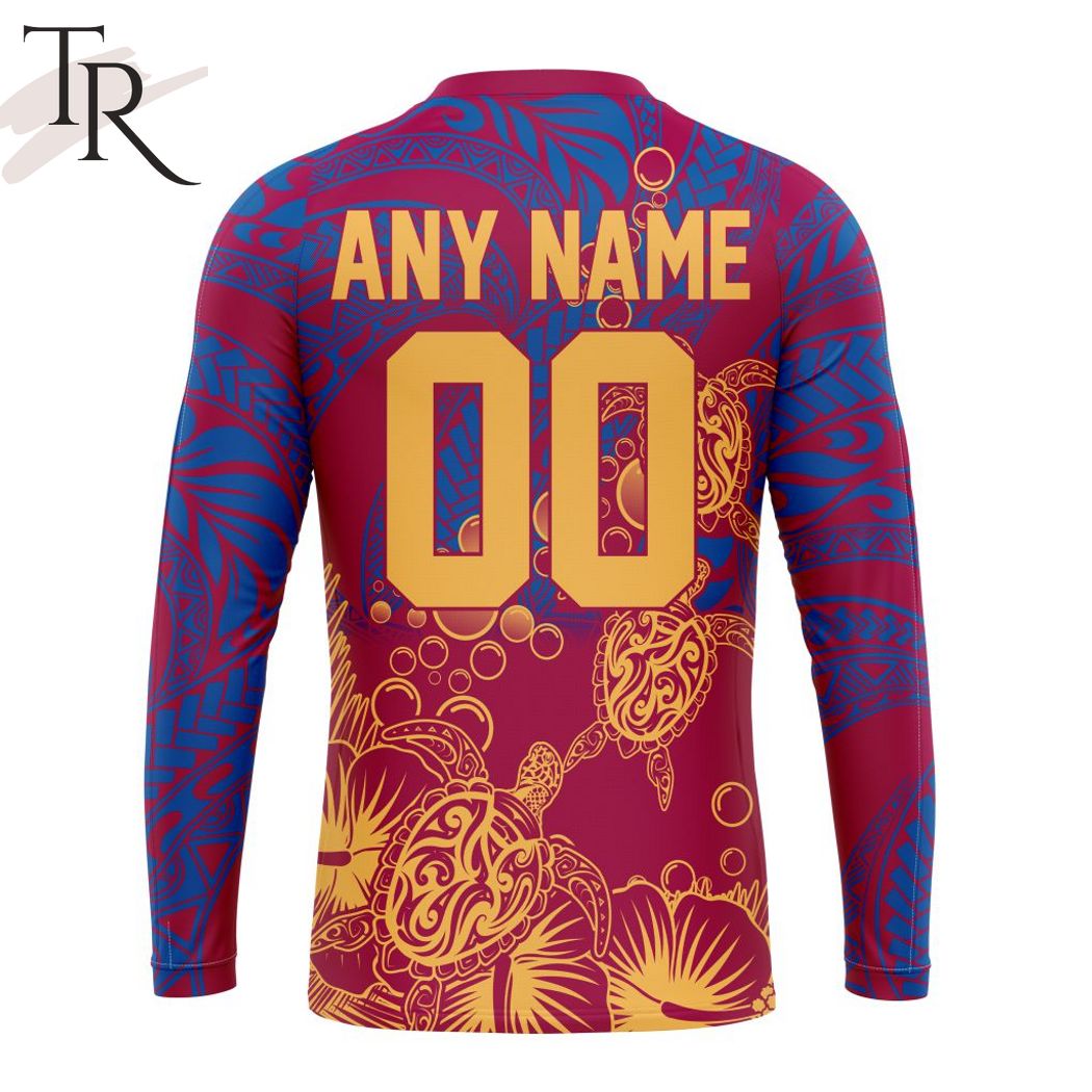 Personalized AFL Brisbane Lions Special Polynesian Design Hoodie