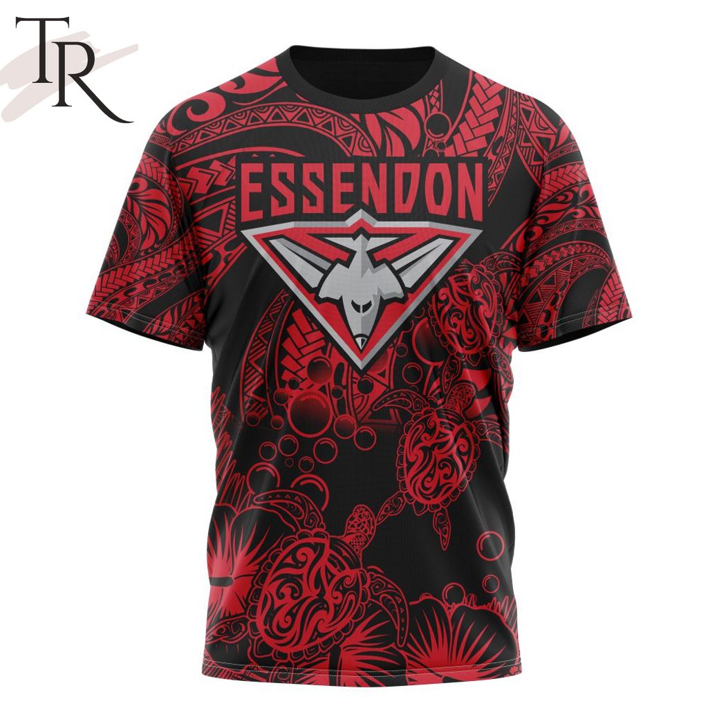 Personalized AFL Essendon Football Club Special Polynesian Design Hoodie