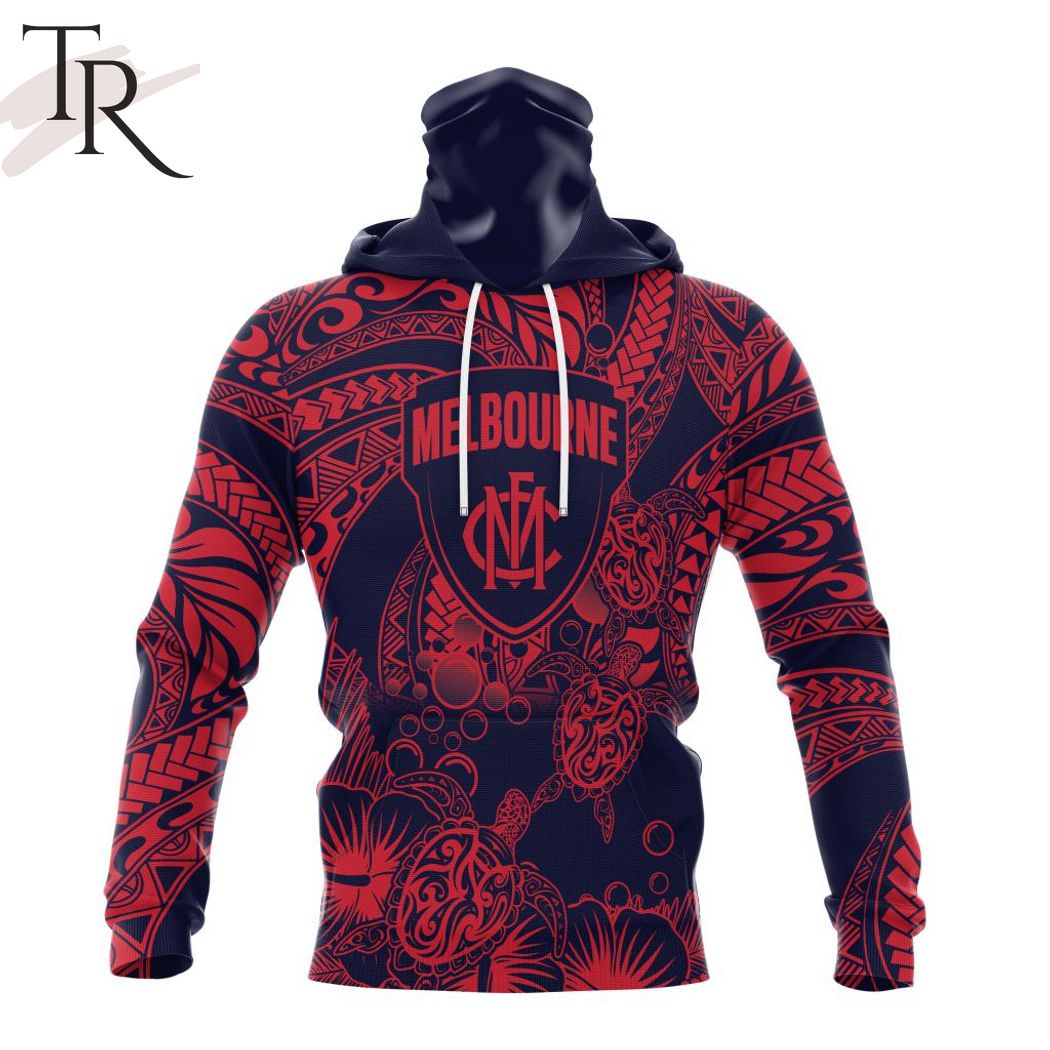 Personalized AFL Melbourne Football Club Special Polynesian Design Hoodie