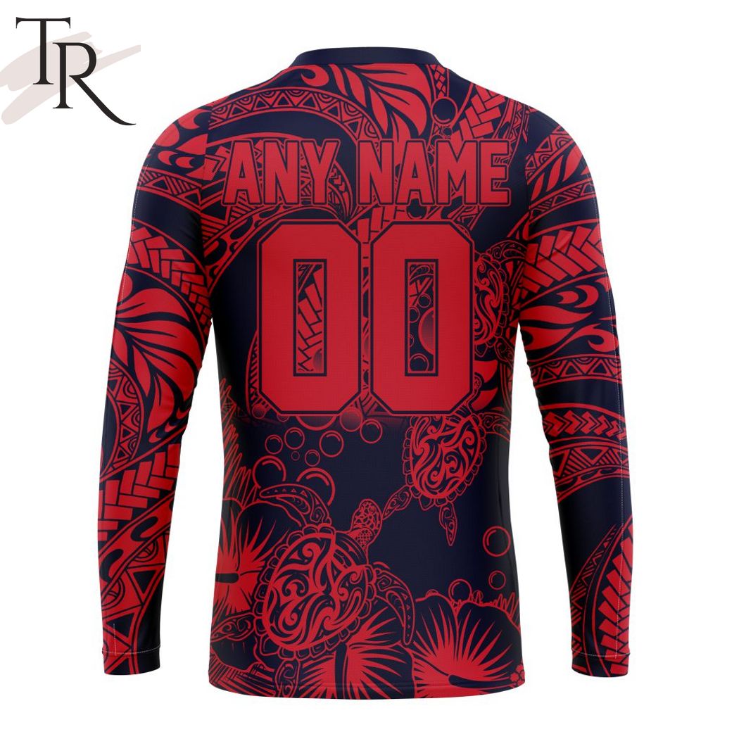 Personalized AFL Melbourne Football Club Special Polynesian Design Hoodie