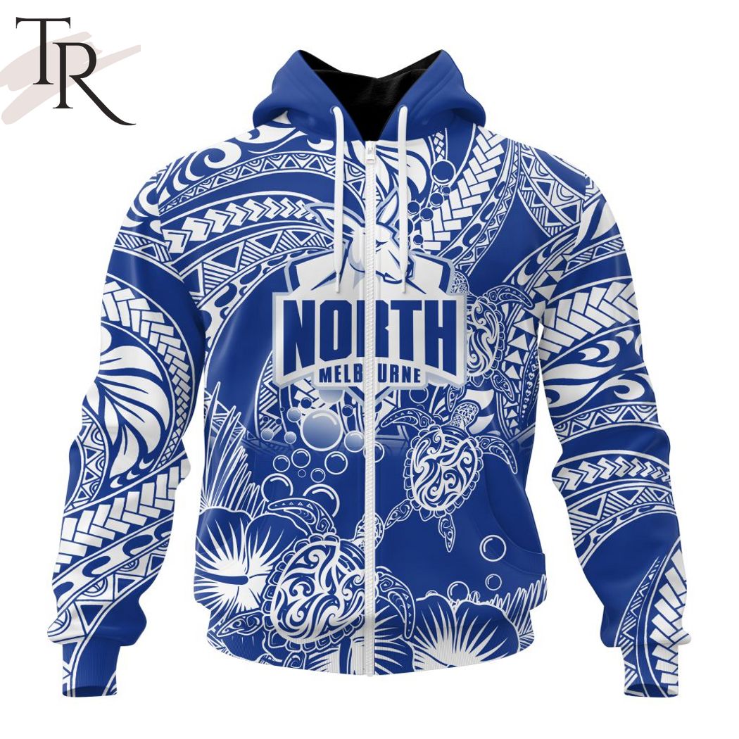 Personalized AFL North Melbourne Football Club Special Polynesian Design Hoodie