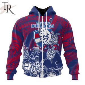 Personalized AFL Western Bulldogs Special Polynesian Design Hoodie