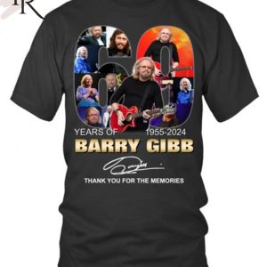 60 Years Of 1955-2024 Barry Gibb Thank You For The Memories T-Shirt