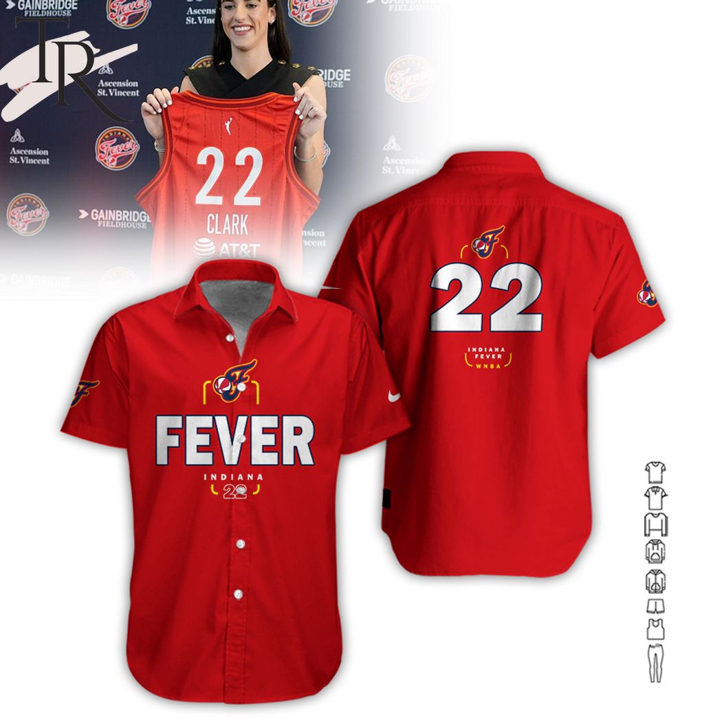 Indiana Fever 2024 Caitlin Clark Hawaiian Shirt - Red