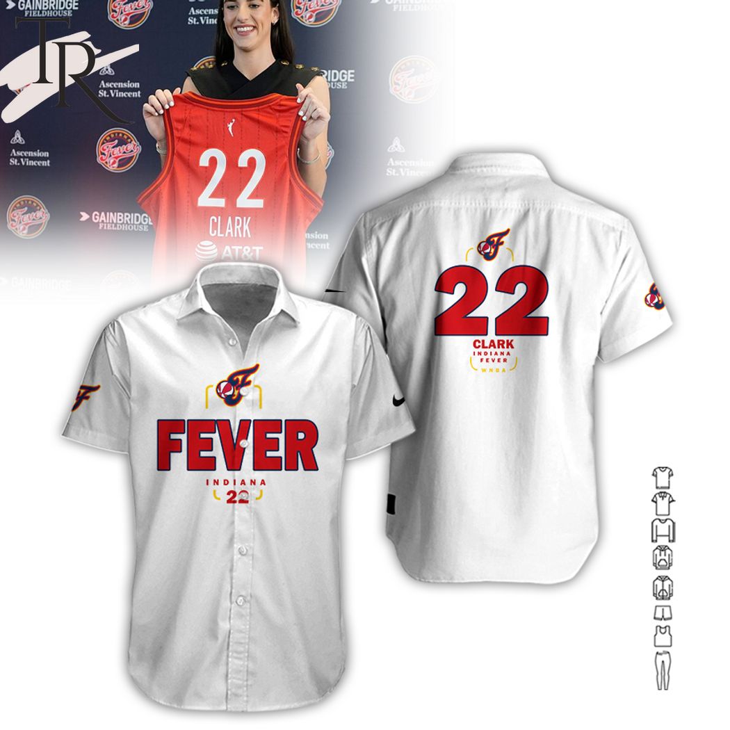 Indiana Fever 2024 Caitlin Clark Hawaiian Shirt - White