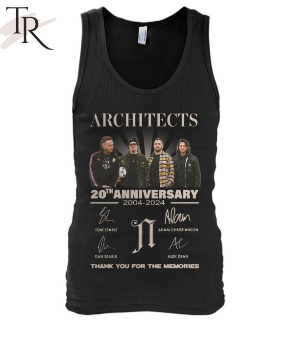 Architects 20th Anniversary 2004-2024 Thank You For The Memories T-Shirt