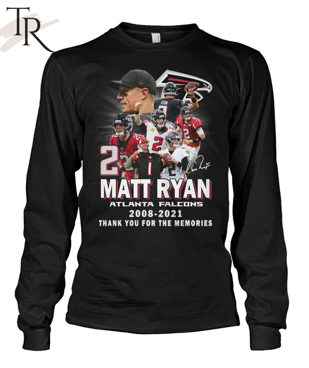Matt Ryan Atlanta Falcons 2008-2021 Thank You For The Memories T-Shirt