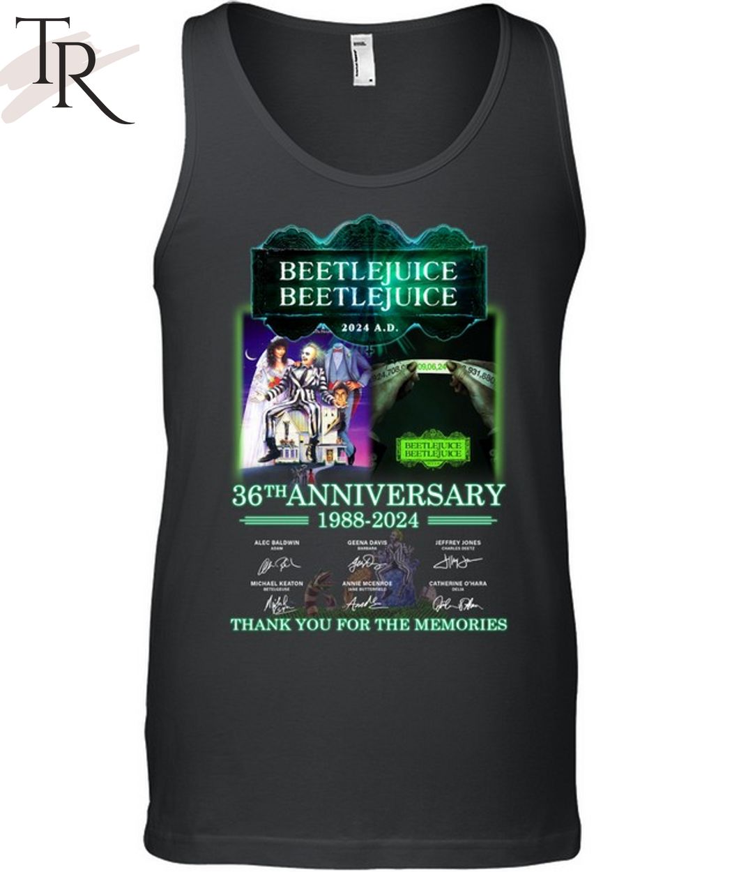 Beetlejuice 36th Anniversary 1988-2024 Thank You For The Memories T-Shirt