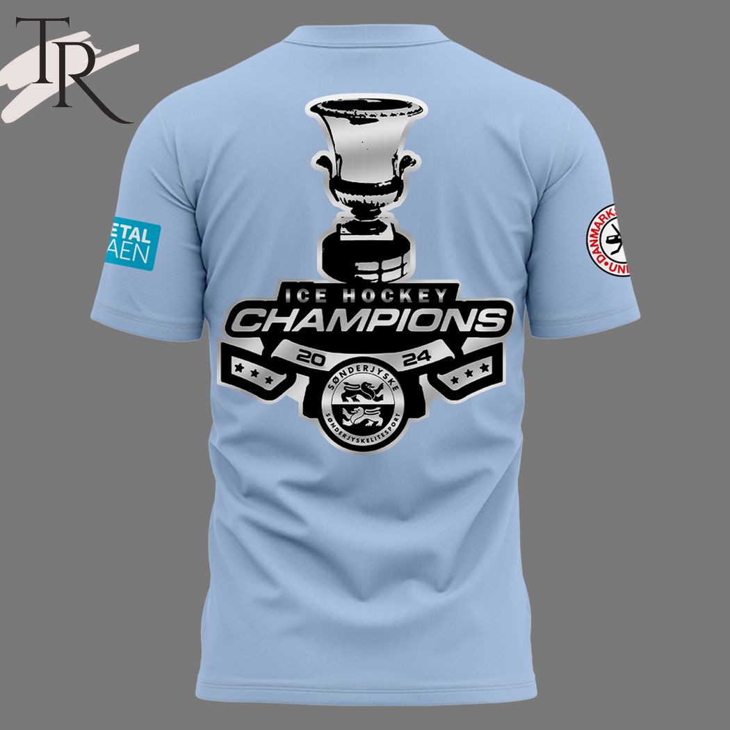 Sonderjyske Ishockey Champions 2024 Hoodie - Light Blue